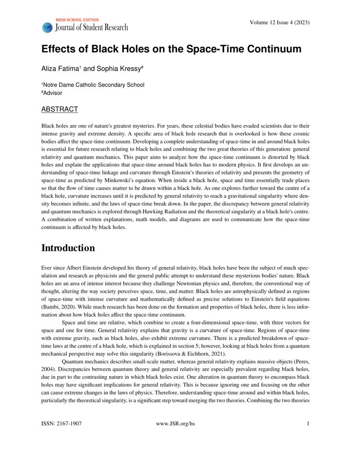 Effects on the Space-Time Continuum