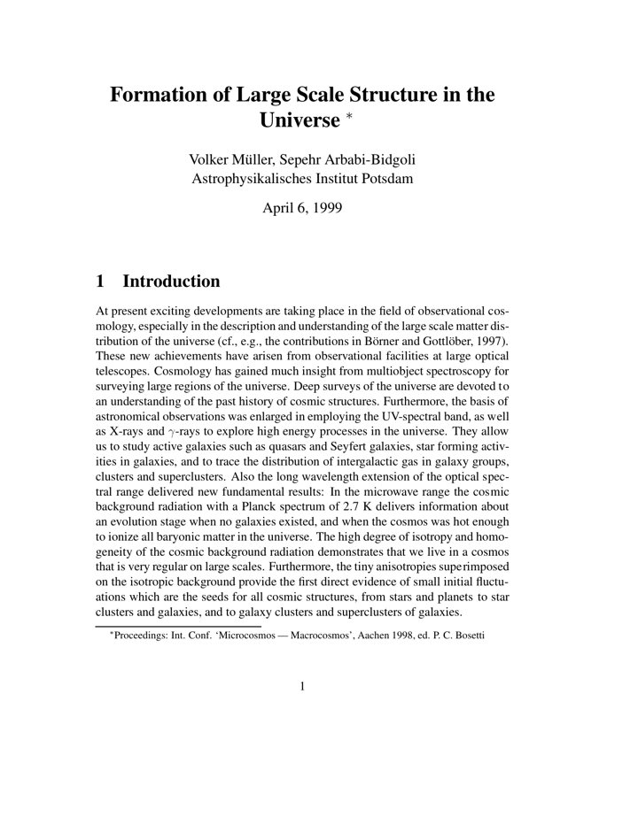 Large-Scale Structure of the Universe
